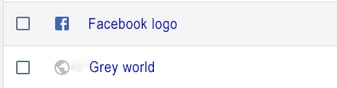facebook logo , grey world